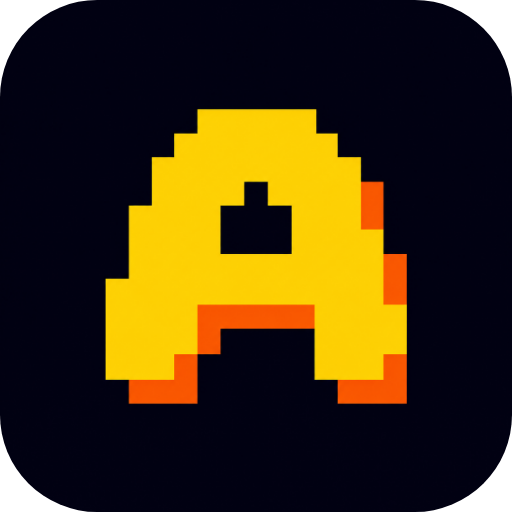 ARKADLIGAN logo — a pixel-art letter A